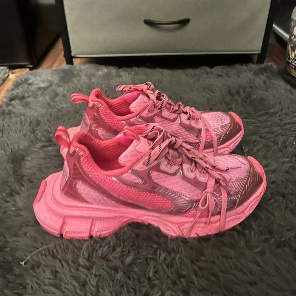 Balenciaga Pink and Silver Sneakers - Picture 3 of 4